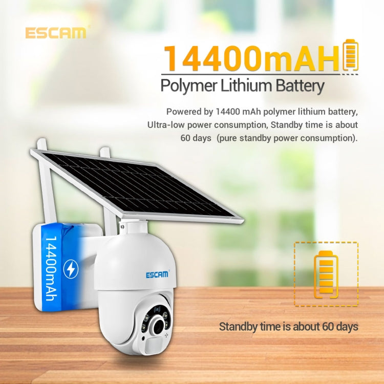 Escam QF450 HD Cámara IP 4G Energía Solar 128GB TF