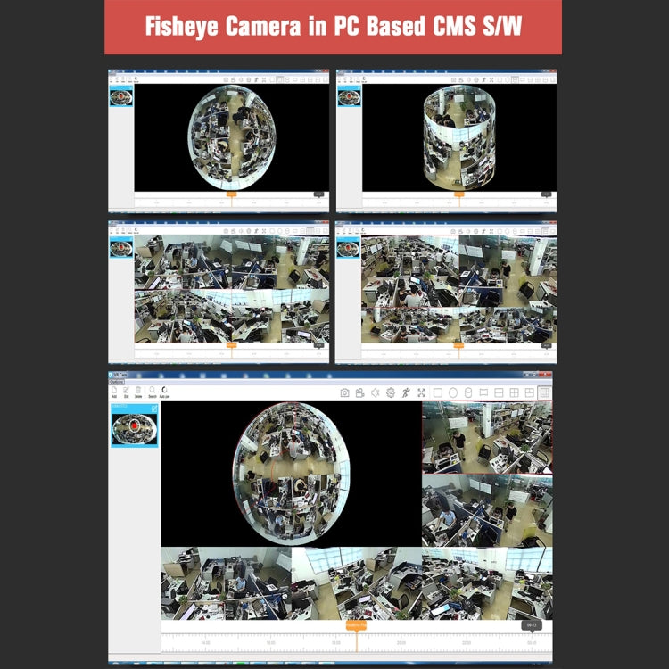 Escam Shark QP180 Camara IP Lente Ojo De Pez 360 Grados