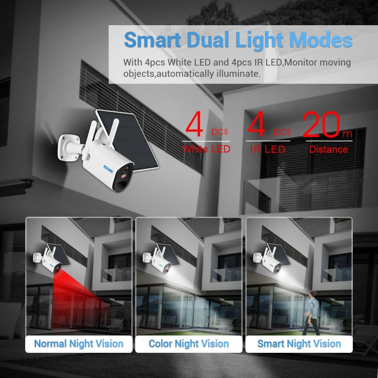 Escam QF290 Cámara IP Panel Solar 1080P WiFi Exterior Resistente