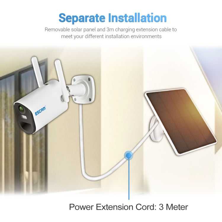 Escam QF290 Cámara IP Panel Solar 1080P WiFi Exterior Resistente