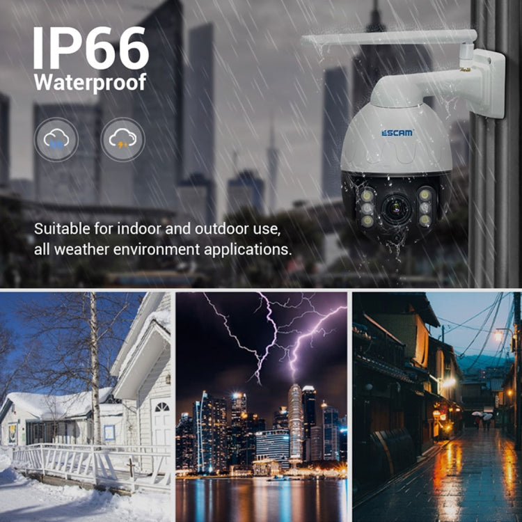 Escam Q5068 Cámara IP PTZ WiFi 5MP H265 4X Zoom Impermeable Exterior