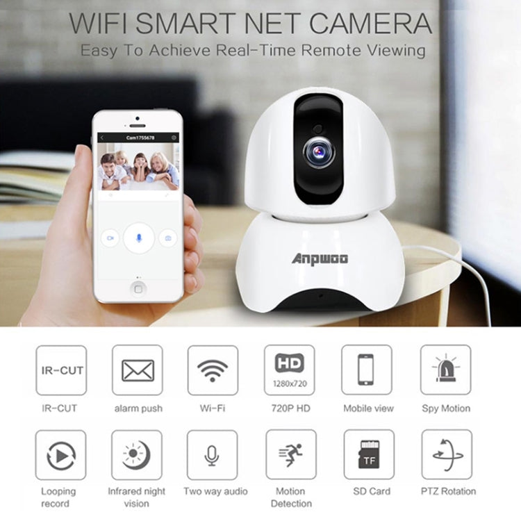 Anpwoo-YT003 Cámara 1080P WiFi Visión Nocturna 2MP UE