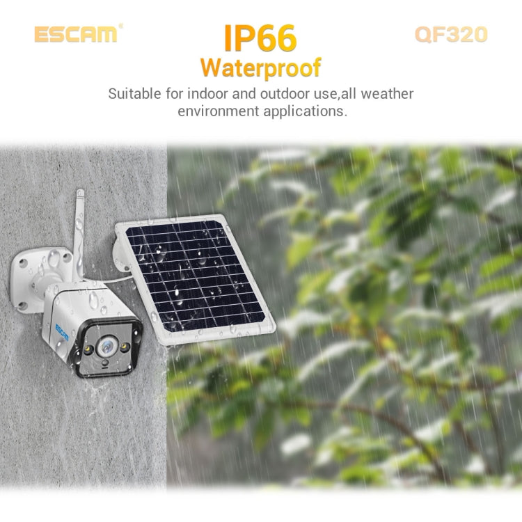 Escam QF320 Cámara IP Solar 4G Visión Nocturna PIR Exterior
