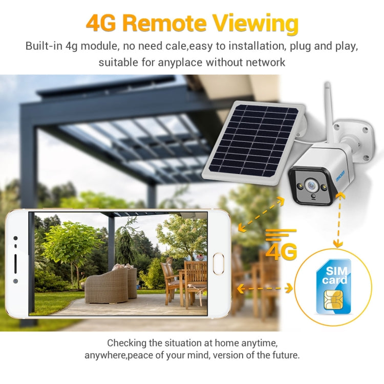 Escam QF320 Cámara IP Solar 4G Visión Nocturna PIR Exterior