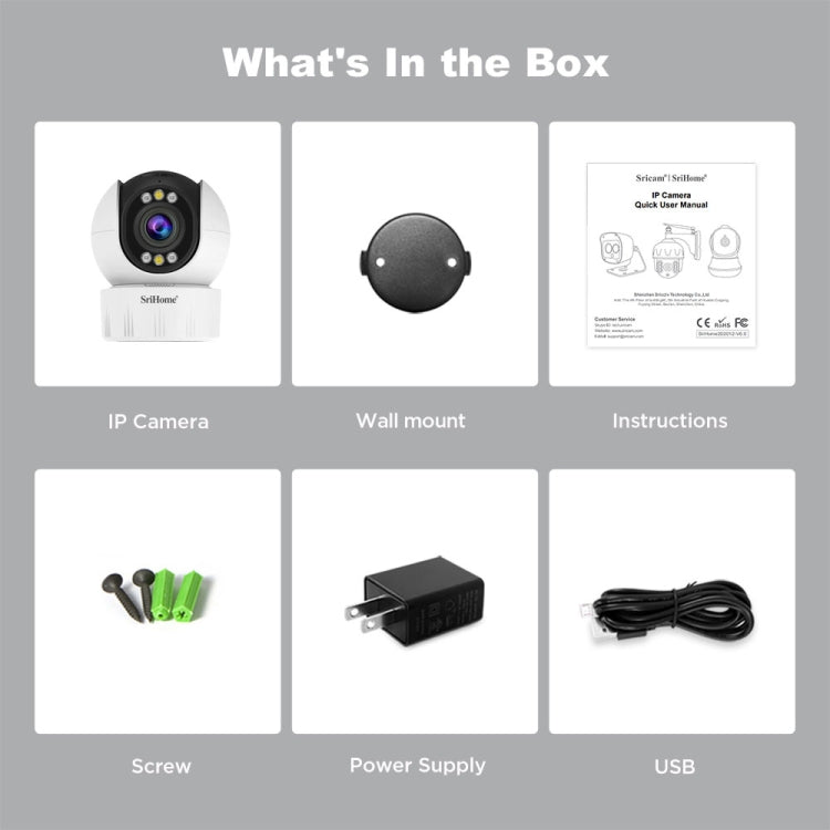 SriHome SH046 Cámara De Seguridad Para El Hogar FHD 4MP Garantía