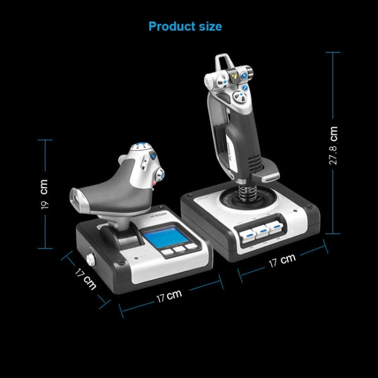 Logitech G Saitek X52 Flight Control System Pantalla LCD