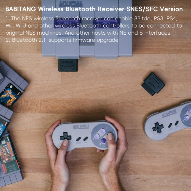 8BitDo SF-C Receptor Bluetooth SNES USB PC Baja Latencia