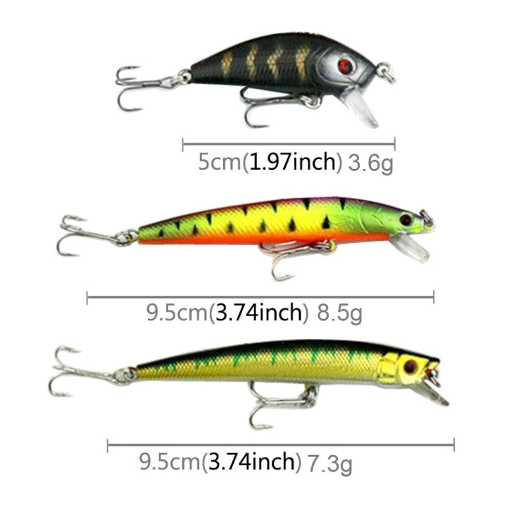 HENGJIA 43Uds Señuelos Pesca Mosca Cebo Duro Brillantes