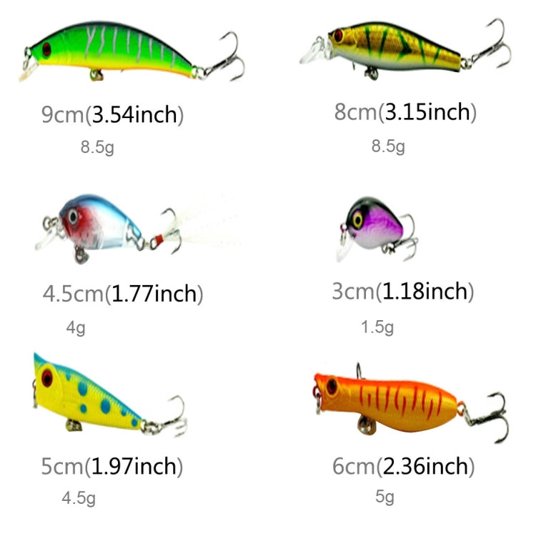 HENGJIA SETL30 Señuelos Minnow 30Piezas Pesca Plástico