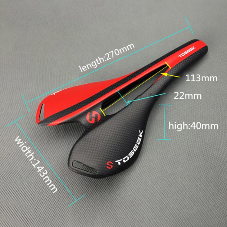 TOSEEK Sillín De Fibra De Carbono Con Luz Para Bicicleta