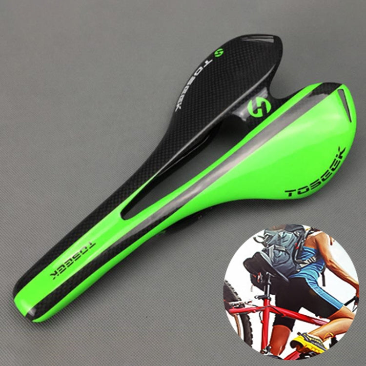 TOSEEK Sillín De Fibra De Carbono Con Luz Para Bicicleta