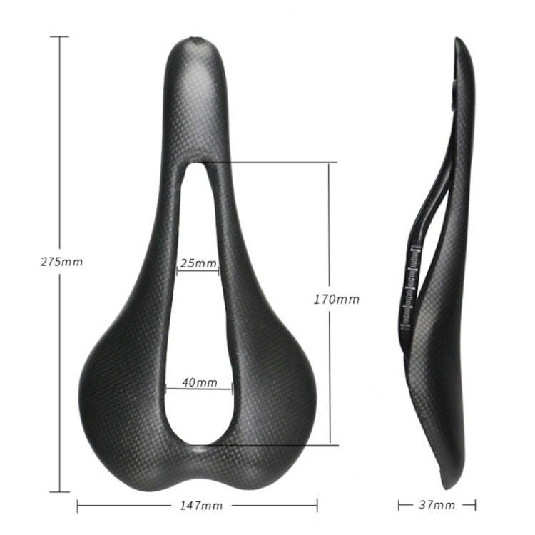 TOSEEK Sillín De Fibra De Carbono 3K Hueco Para Bicicleta