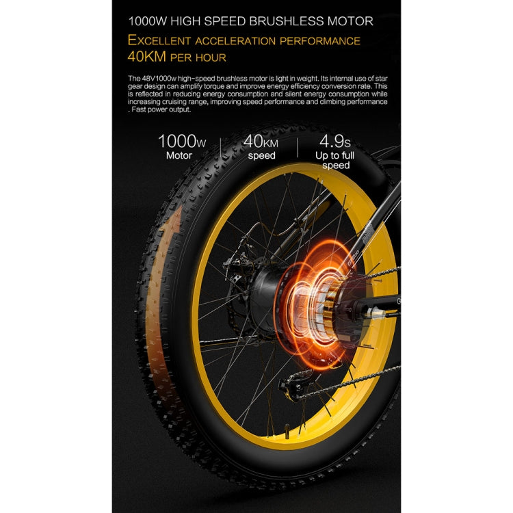 GOGOBEST GF600 Bicicleta eléctrica 1000W 26 pulgadas con enchufe UE negro gris
