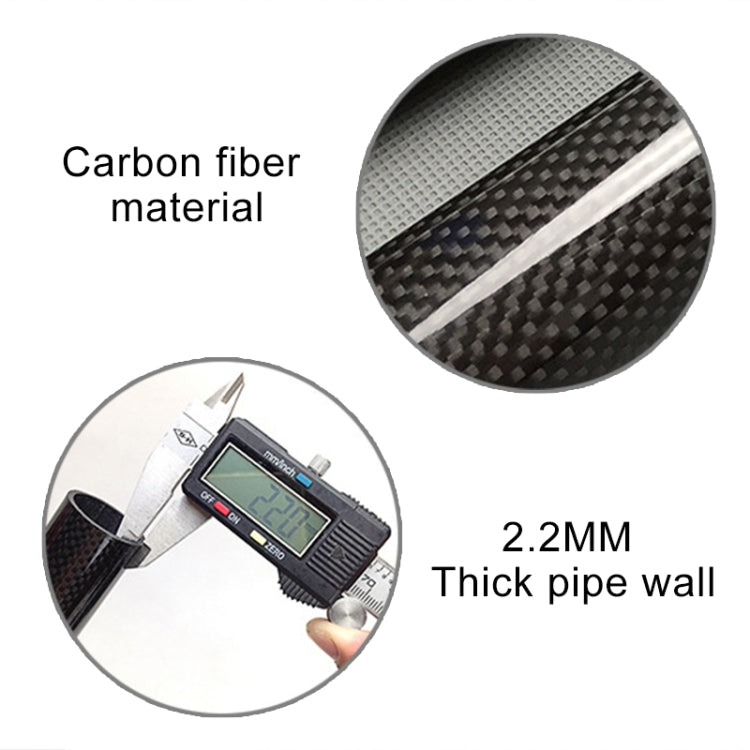Toseek Tija de Sillín 30,8x350mm Fibra de Carbono 3K