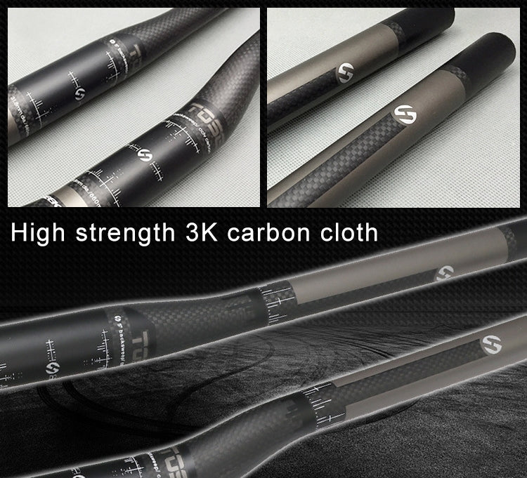 TOSEEK Manillar Curvado Carbono 640mm Para Bicicleta