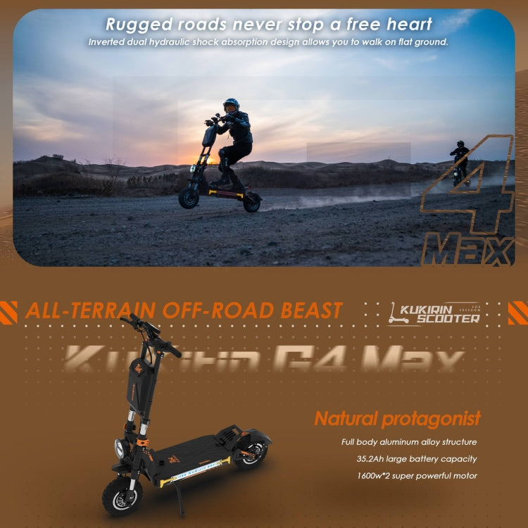 Kukirin G4 Max Scooter Eléctrico Todo Terreno 3200W Potencia