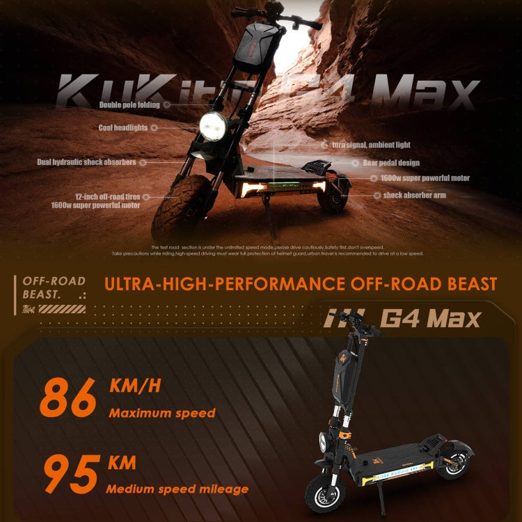 Kukirin G4 Max Scooter Eléctrico Todo Terreno 3200W Potencia