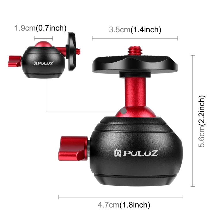 PULUZ Trípode Vivo para Vlogging de Escritorio de Madera Cabezal Esférico