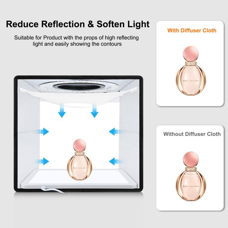PULUZ 25cm LED Caja de Estudio CRI Alto Fondo 12 Colores