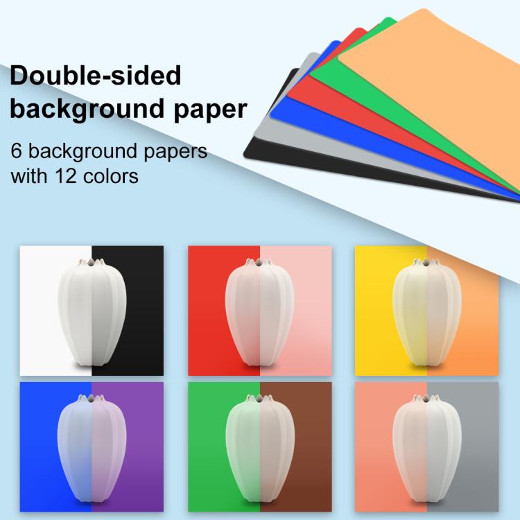 PULUZ 25cm LED Caja de Estudio CRI Alto Fondo 12 Colores