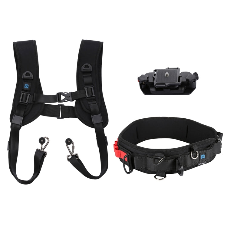 PULUZ 3en1 Correa Cintura para Cámara SLR Doble Hombro Kit