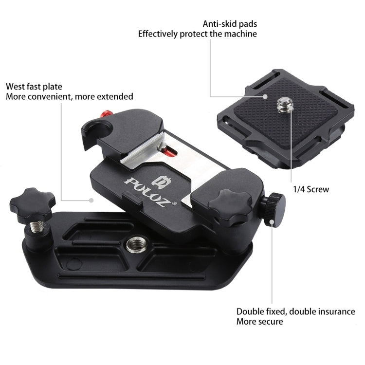 PULUZ 3en1 Correa Cintura para Cámara SLR Doble Hombro Kit