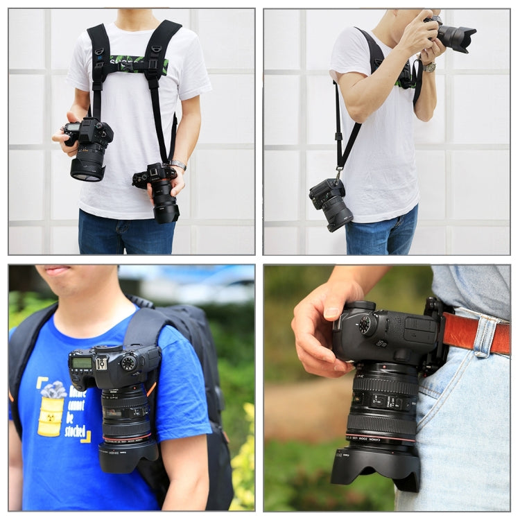 PULUZ 3en1 Correa Cintura para Cámara SLR Doble Hombro Kit