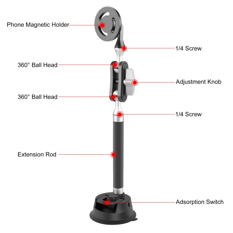 PULUZ Soporte Magnético Coche Tableta Teléfono 360Grados