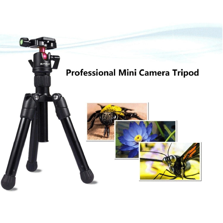 PULUZ Pocket Mini Microspur Trípode Rótula 360 Grados