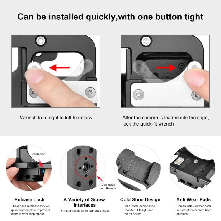 PULUZ Jaula de Cámara para Nikon Z6 Z7 Protección Total