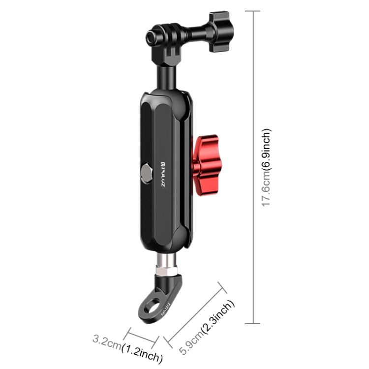 PULUZ Soporte Brazo Mágico CNC Retrovisor Moto 360 Grados