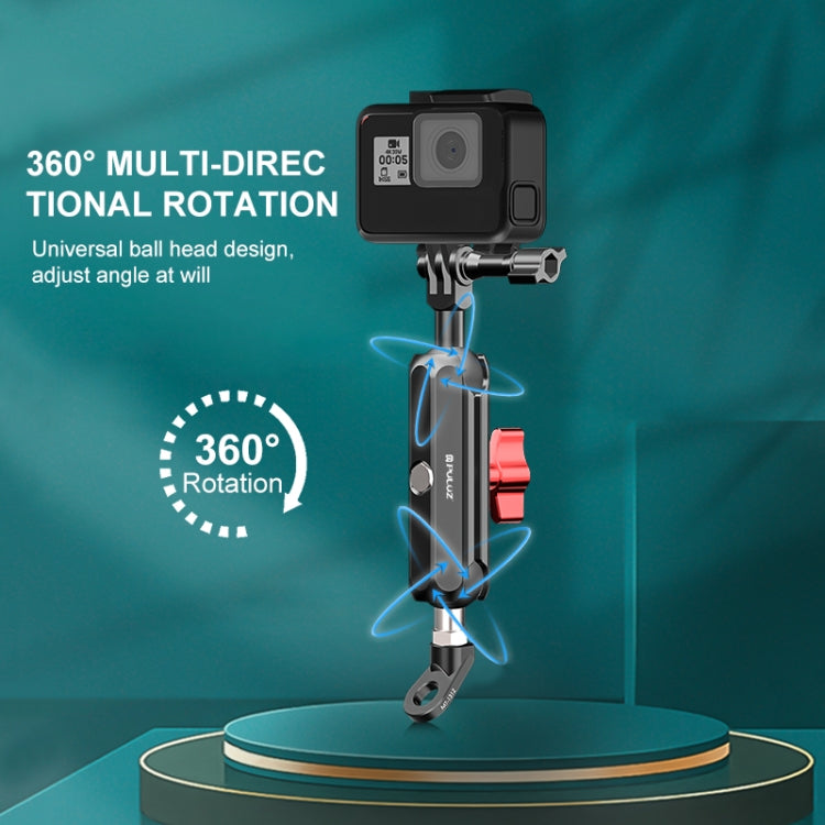 PULUZ Soporte Brazo Mágico CNC Retrovisor Moto 360 Grados