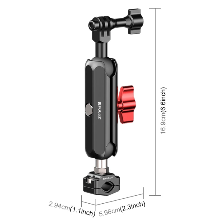 PULUZ Soporte Brazo Mágico Retrovisor Motocicleta 360 Grados