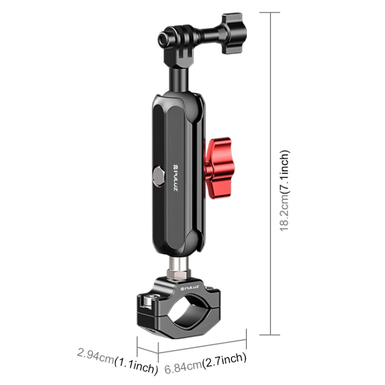 PULUZ Soporte Brazo Magico DobleBola 360 Retrovisor Moto