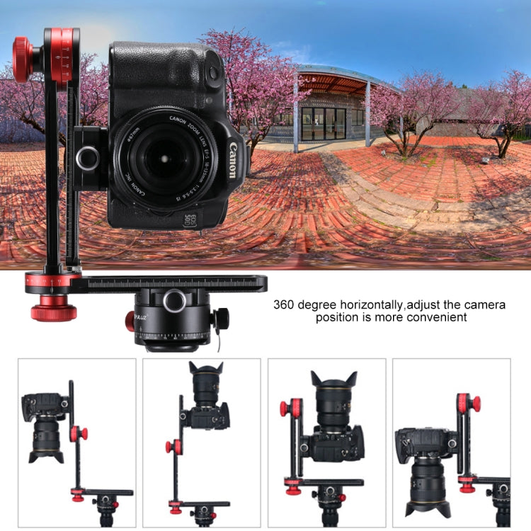 PULUZ Kit Placa Liberación Rápida Cabeza Esférica Panorámica 720 Grados Aluminio
