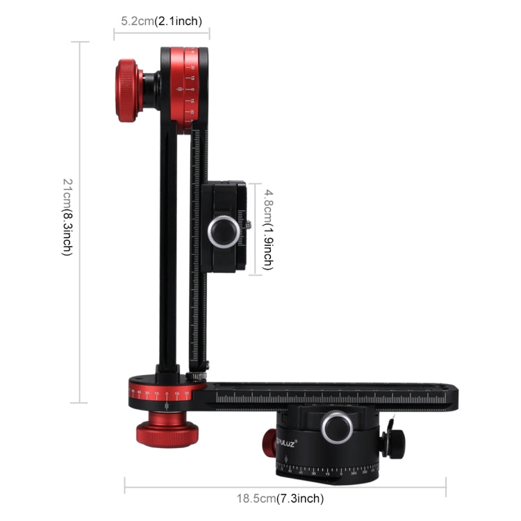 PULUZ Kit Placa Liberación Rápida Cabeza Esférica Panorámica 720 Grados Aluminio