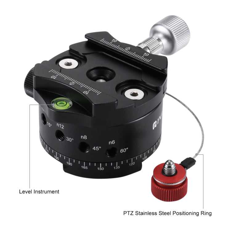 PULUZ Kit Placa Liberación Rápida Cabeza Esférica Panorámica 720 Grados Aluminio