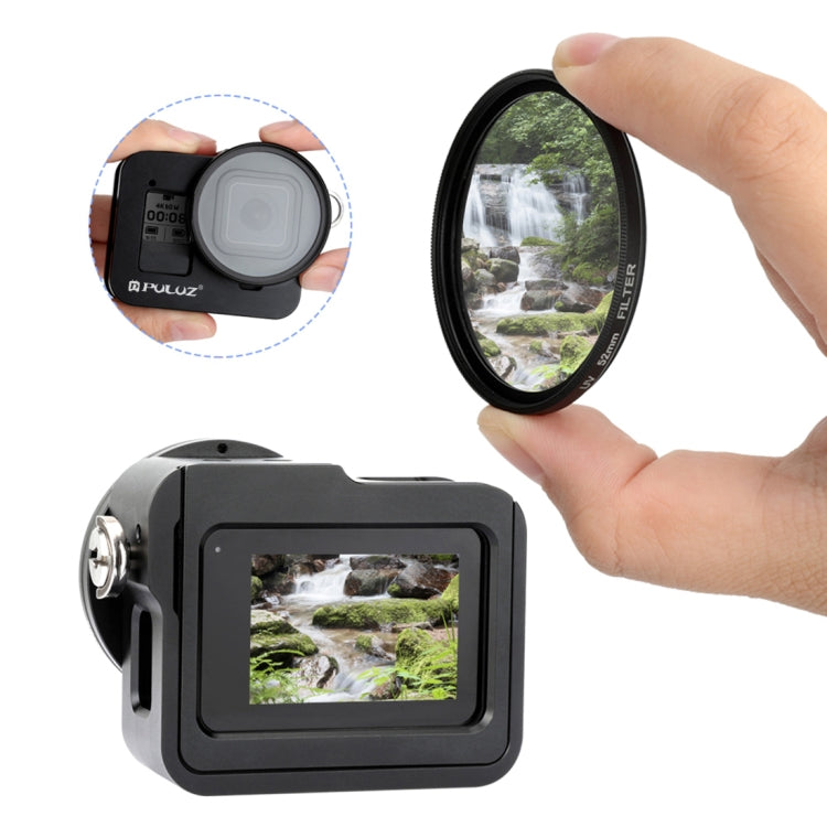 PULUZ GoPro HERO8 Jaula Protectora CNC Aluminio Lente UV52mm
