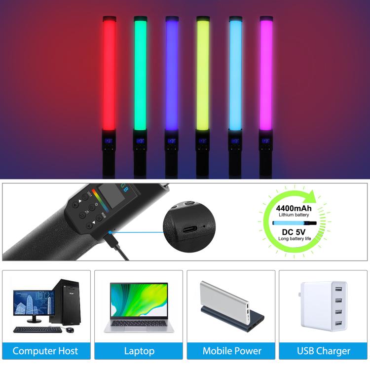 PULUZ 190LED Luz De Mano RGB Barndoor Luz De Relleno