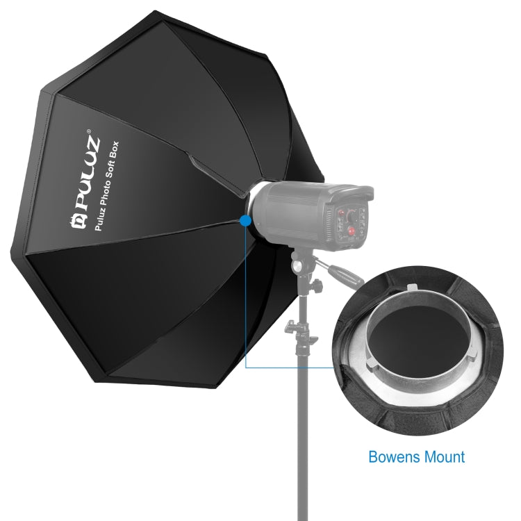 PULUZ 95cm Speedlite Softbox Octogonal Bowens Montaje Kit