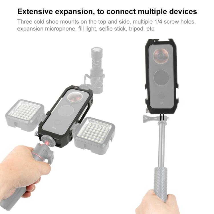 PULUZ Carcasa Protectora Insta360 ONE X2 Trípode Magnético
