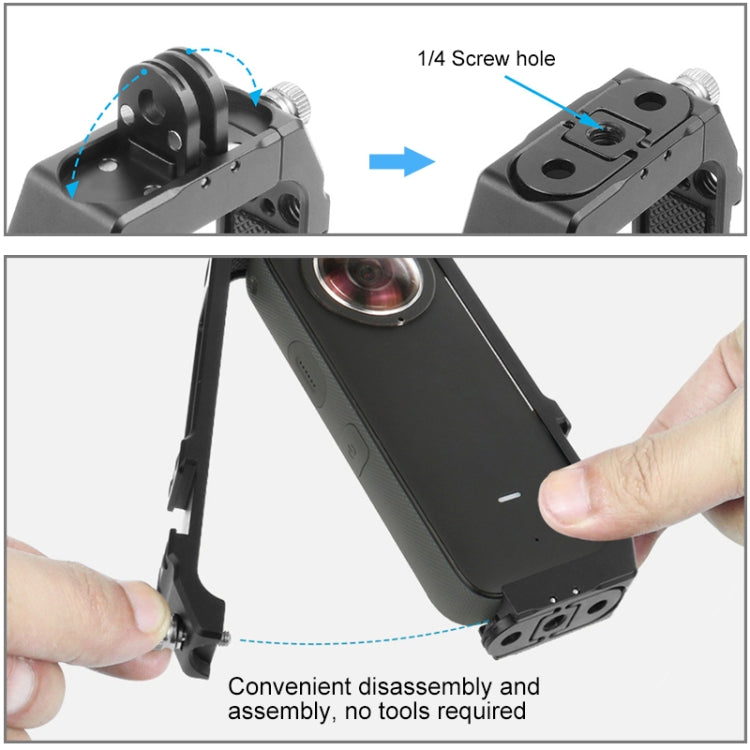 PULUZ Carcasa Protectora Insta360 ONE X2 Trípode Magnético
