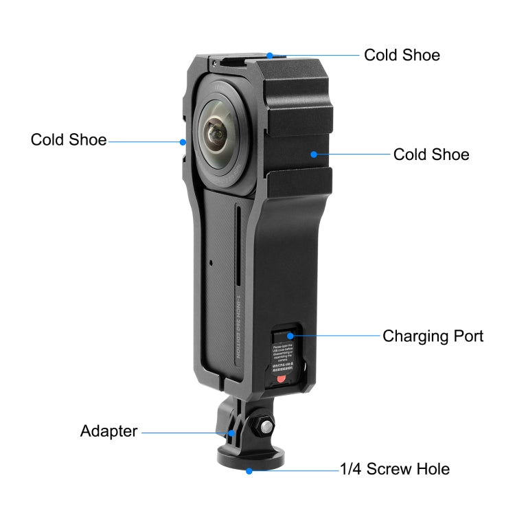 PULUZ Insta360 ONE RS 1 Inch Cage Jaula con Zapata Fría