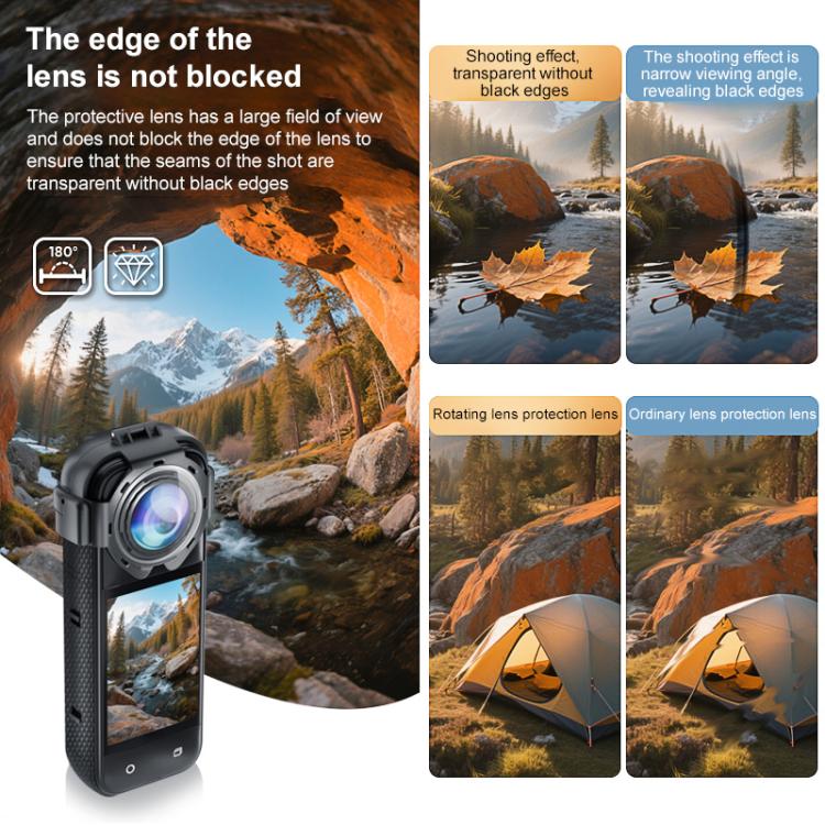 PULUZ Insta360 X5 Protector De Lente Vidrio Templado 9H