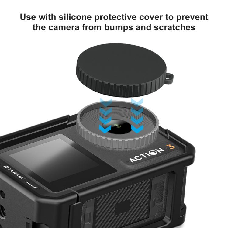 PULUZ Jaula Aluminio CNC Osmo Action 5 Pro Proteccion Lente