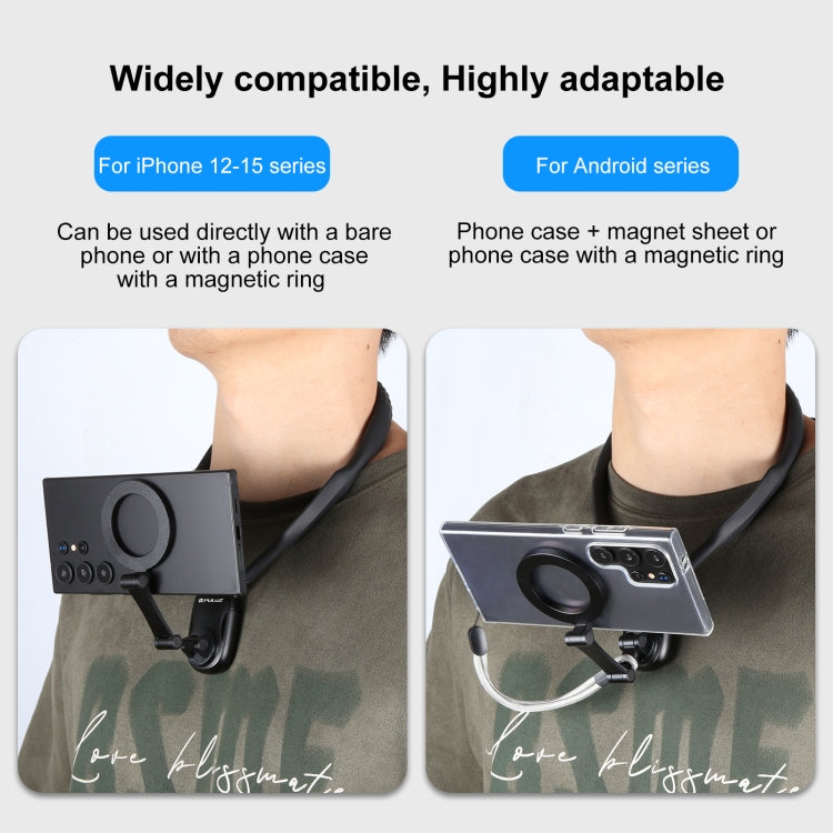 PULUZ Soporte cuello magnético para GoPro y teléfonos