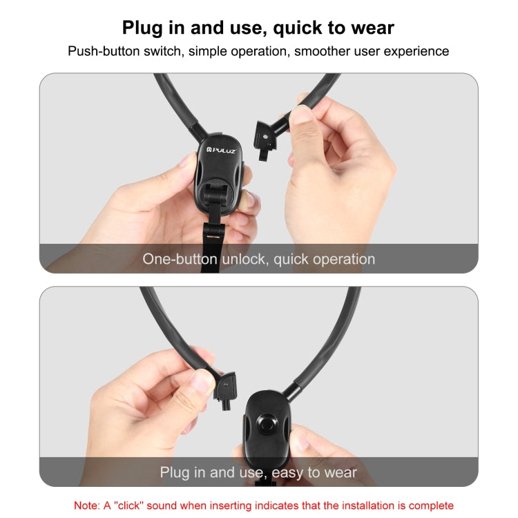 PULUZ Soporte cuello magnético para GoPro y teléfonos