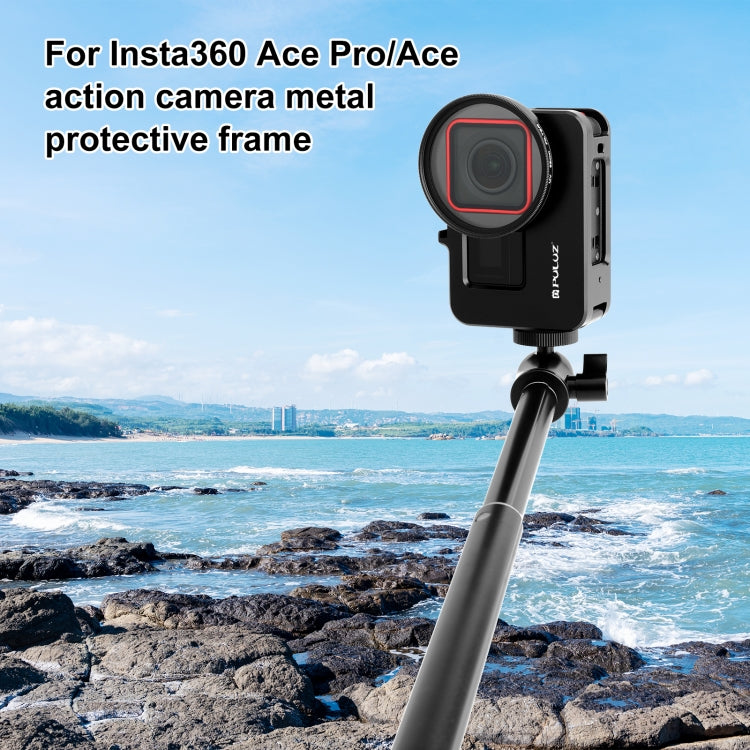 PULUZ Insta360 Ace Pro Jaula Aluminio CNC Filtro UV 52mm