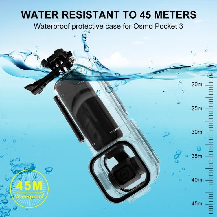 PULUZ DJI Osmo Pocket 3 Carcasa Subacuática 45m Buceo