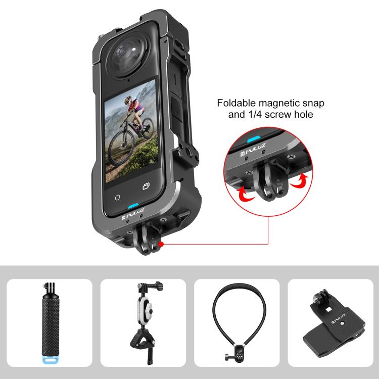 PULUZ Insta360 X4 Carcasa Protectora de Metal Aluminio CNC